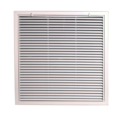 Grille Tech RAFTU2424, 24x24 T-Bar Lay-In Return Air Filter Grille, White Aluminum Filter Back Vent Cover, Fits 24x24x1 Filter