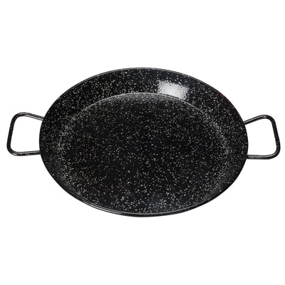 Winco 11" Paella Pan - Enameled Carbon Steel Round Dual Handle