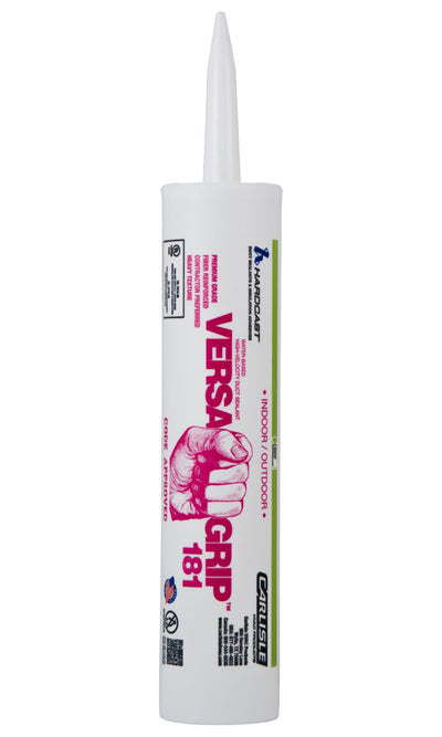 Hardcast/Carlisle 304141, Versa-Grip 181 Water Based Duct Sealant, White, 11 oz Cartridge