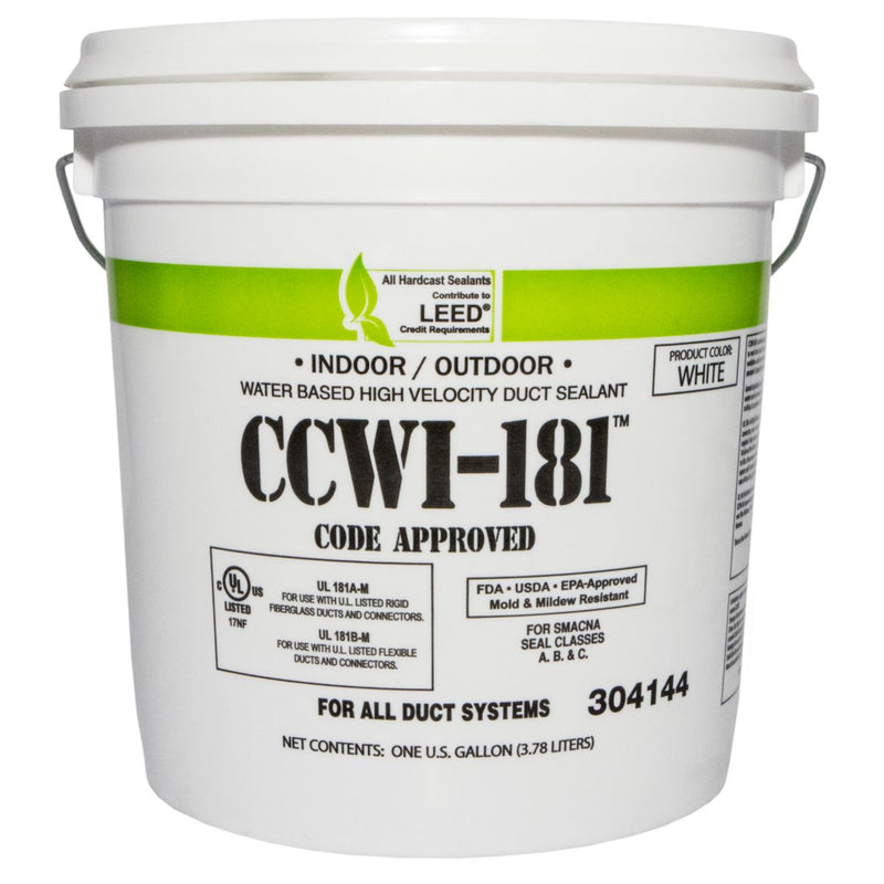 Hardcast/Carlisle 304144, CCWI-181 Water Based Duct Sealant White, 1 Gallon