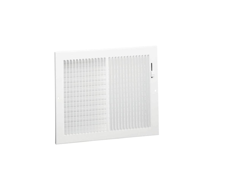 Hart & Cooley 010810, 6x4 2-Way Air Register, White Steel Sidewall & Ceiling Air Vent, 661 Series
