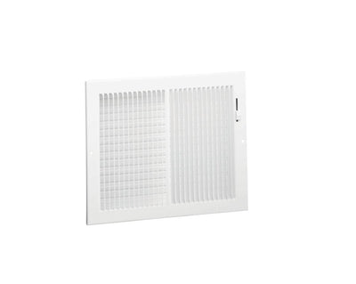 Hart & Cooley 010825, 12x8 2-Way Air Register, White Steel Sidewall & Ceiling Air Vent, 661 Series