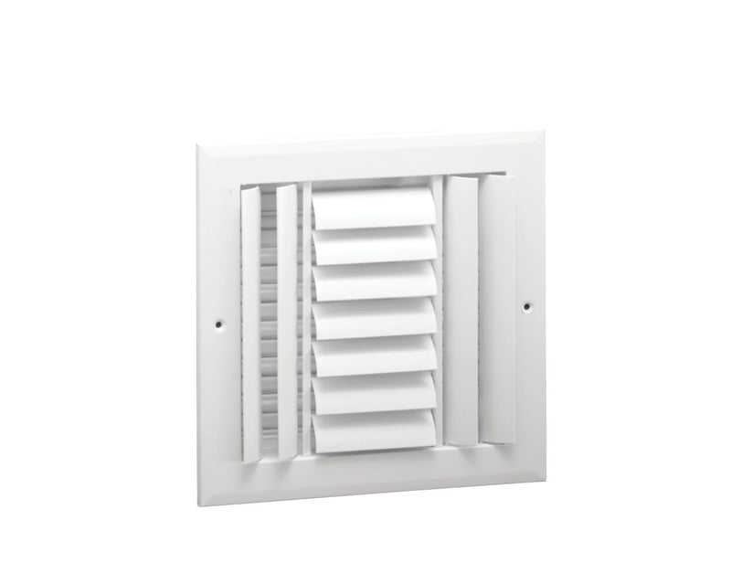 Hart & Cooley 026806, 12x8 3-Way Air Register, White Aluminum Sidewall & Ceiling Air Vent, A613MS Series