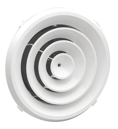 Hart & Cooley 570562, 125/8 Ceiling Diffuser, White Engineered Ceiling Air Vent, RZ16 Series