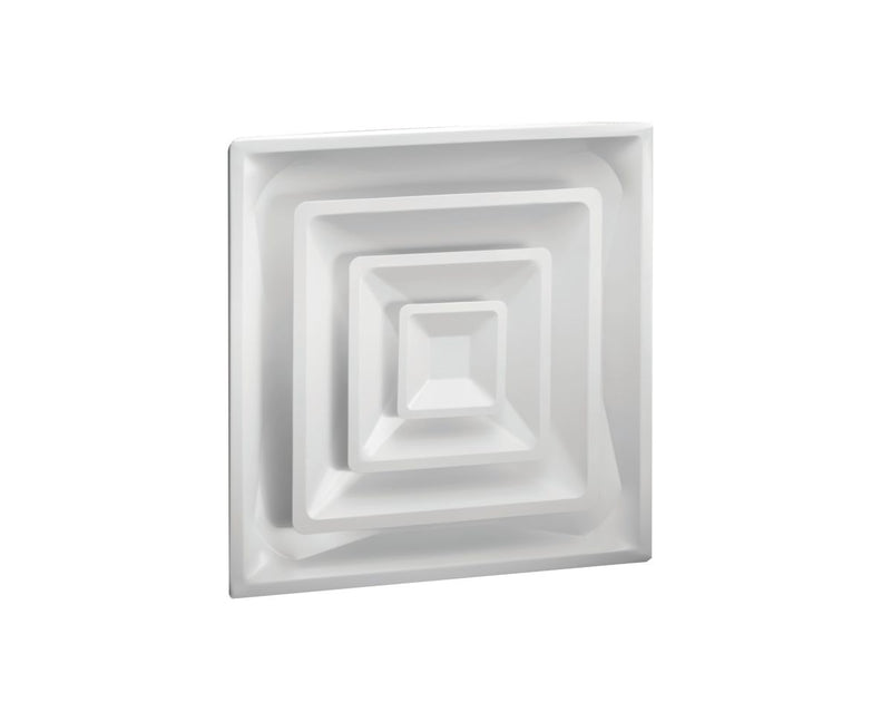 Hart & Cooley 573892, 4-way,6to12collar 4-Way Ceiling Diffuser, Silver Steel Ceiling Air Vent