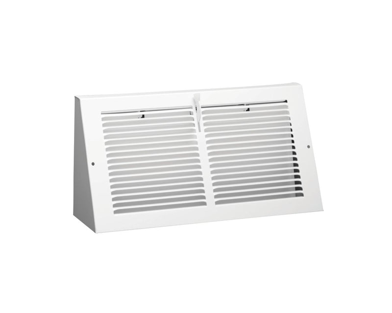 Hart & Cooley 043632, 12x6 Baseboard Return Grille, White Steel Baseboard Air Vent, 655 Series