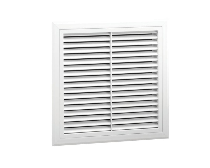 Hart & Cooley 067017, 14x14 Return Air Filter Grille, White Aluminum Filter Back Vent Cover, Fits 14x14x1 Filter, RHF45 Series