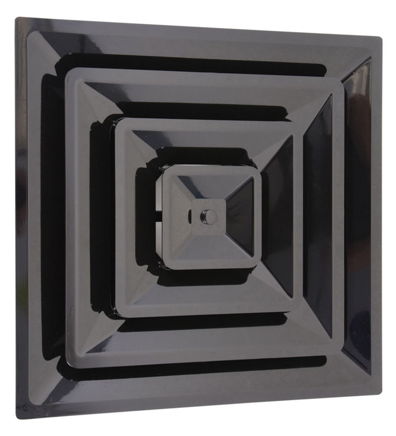 HaVACo Quick Connect HT-2X2-SPL10-BK-IB, 24x24 Duct Boot, Black Plastic HVAC Duct Fitting