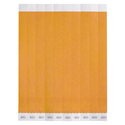Winco WB-100O-S Bar Maid Waterproof Tear-Free Wristbands - Orange Solid (500 Pieces/Pack)