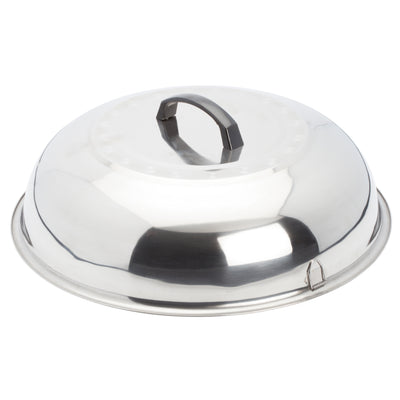 Winco WKCS-15 15-3/8 Inch Diameter Wok Cover with Handle Stainless Steel Mirror Finish