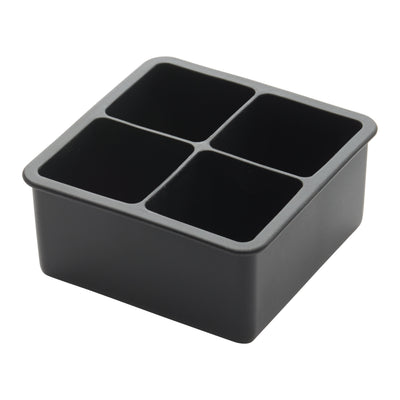 Winco ICCT-4R Ice Cube Tray 2 Inch Square Silicone Black - Ice Production