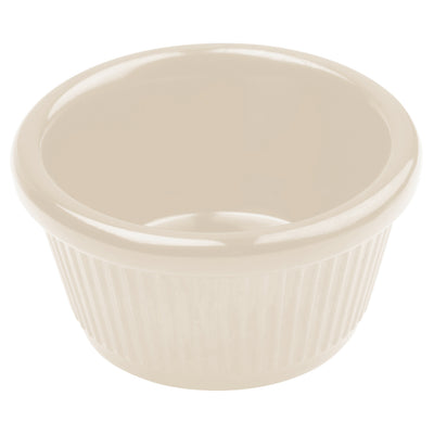 Winco RFM-3B 3 Oz Ramekin Fluted Melamine Bone Dishwasher Safe
