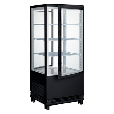Winco CRD-1K 17 Inch Refrigerated Beverage Display Countertop 4-tier Black