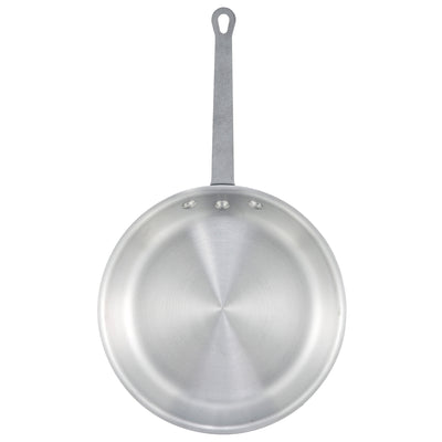Winco AFP-8A 8 Inch Fry Pan Round Riveted Handle Aluminum Natural Finish