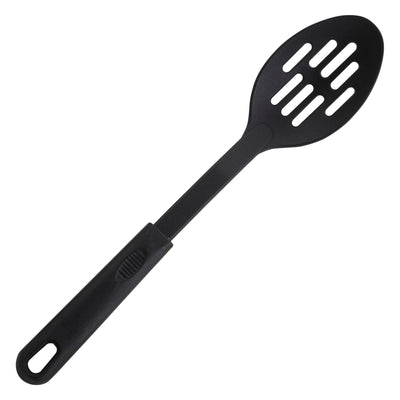 Winco NC-SL2 12 Inch O.A.L Slotted Spoon Nylon Black BPA Free