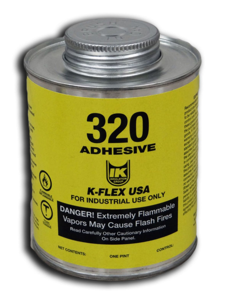 K-Flex 800-320-12PTB, 320 Contact Adhesive, 1/2 Pint, Brush Top, 0.5 Pint