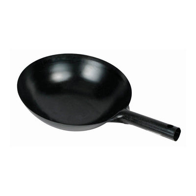 Winco WOK-36 16 Inch Japanese Carbon Steel Wok - Black Lacquered Round-Bottom