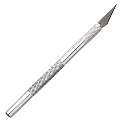 Winco KH-6 5-3/4 Inch Fine Point Utility Knife with Safety Cap and 5 Blades