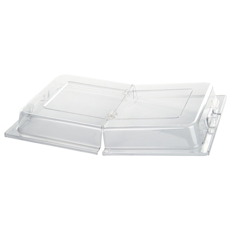 Winco C-DPFH 21 Inch Hinged Dome Cover - Full-Size Polycarbonate NSF Buffet