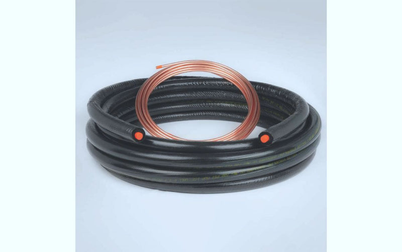 Linesets Inc 61420250T188L, 3/8 in x 7/8 in x 50 ft AC Line Set, Insulated Copper Refrigerant Lines, 1/2 in Suction Insulation, Sweat Connections