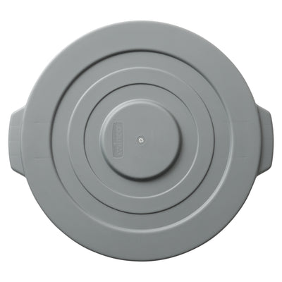 Winco PTCL-10G 17 Inch White Trash Receptacle Lid HDPE with Flat Style