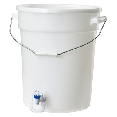 Winco PBDW-22 6 Gallon Beverage Dispenser Drip-proof Spigot White Polypropylene