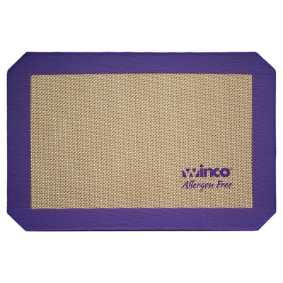 Winco SBS-11PP 11.75 Inch Baking Mat Silicone Allergen Free Purple