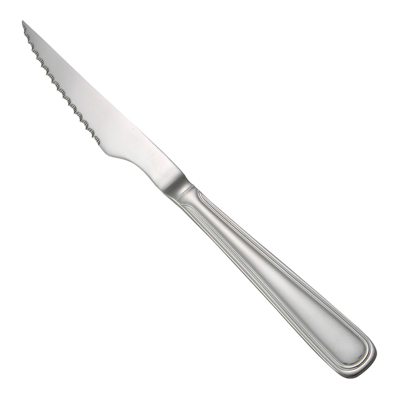 Winco 0030-16 8-7/8 Inch Steak Knife Pointed Tip Extra Heavy Weight Mirror Finish Stainless Steel