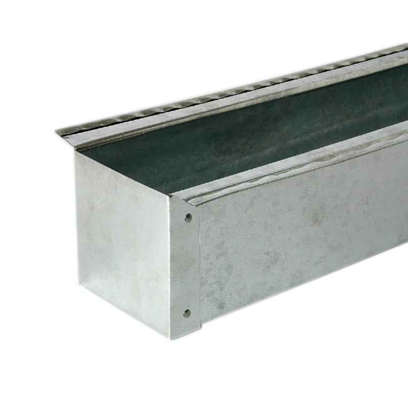 Miami Tech LC48-10C, 4 in x 8 in x 4 in. 10 ft Line Cover Capped, Gray, Silver