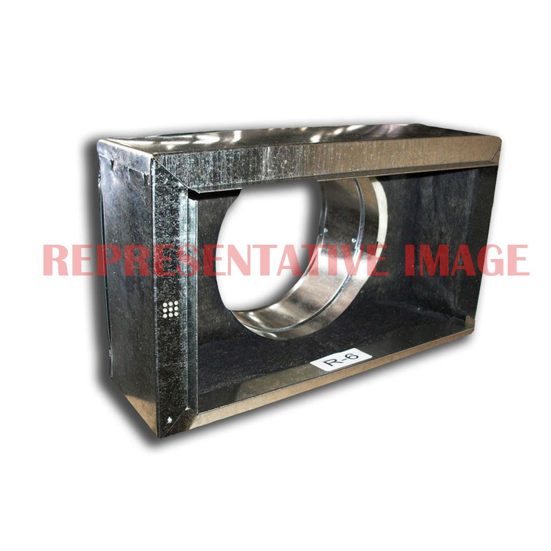 M&M 605R60804, 10x6x4.5 Register Box, R6, Steel HVAC Duct Fitting