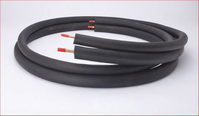 Streamline 61020500B6144C, 3/8 in x 5/8 in x 50 ft Mini Split Line Set, Insulated Copper Lines, 1/2 in Insulation on Both Lines, Sweat Connections