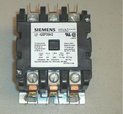 MARS Contactor 75 Amp 208-240 VAC Coil 3-Pole 62482