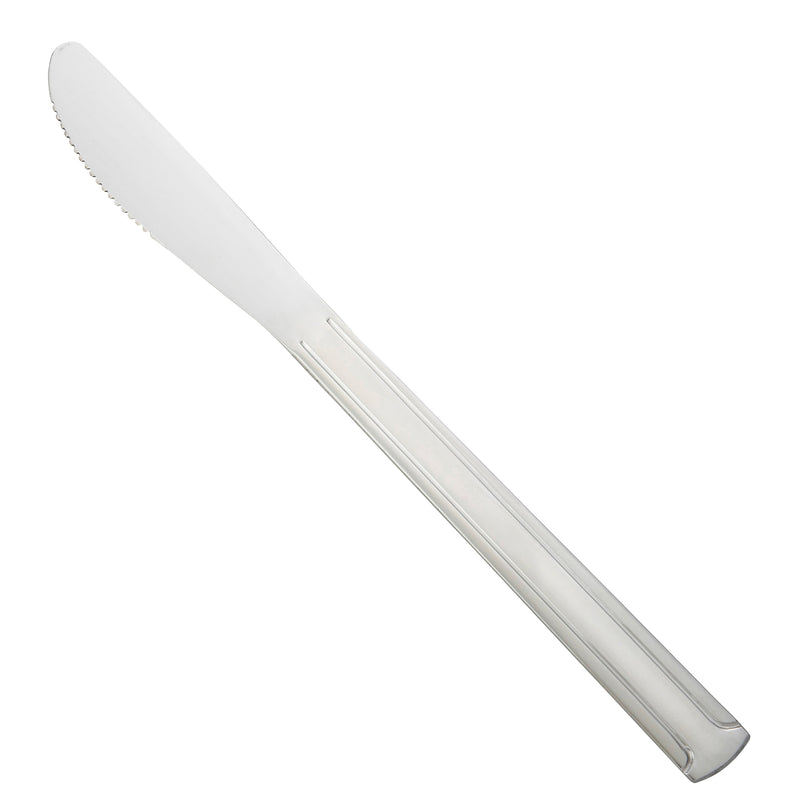 12 pack Winco 0001-08 Dominion Dinner Knife, 18/0 Medium Weight