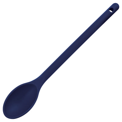 Winco NS-12B 12 Inch Spoon Solid One-Piece Nylon Blue BPA Free