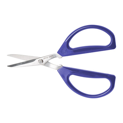 Winco J51-0621 3.5 Inch Kitchen Shears with Blue Handles Corrosion Resistant
