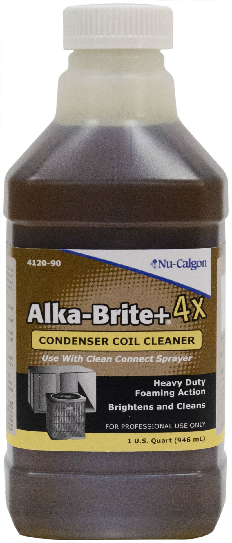 Nu-Calgon 4120-90, Alka-Brite Plus 4X Concentrate, 1 Quart Bottle