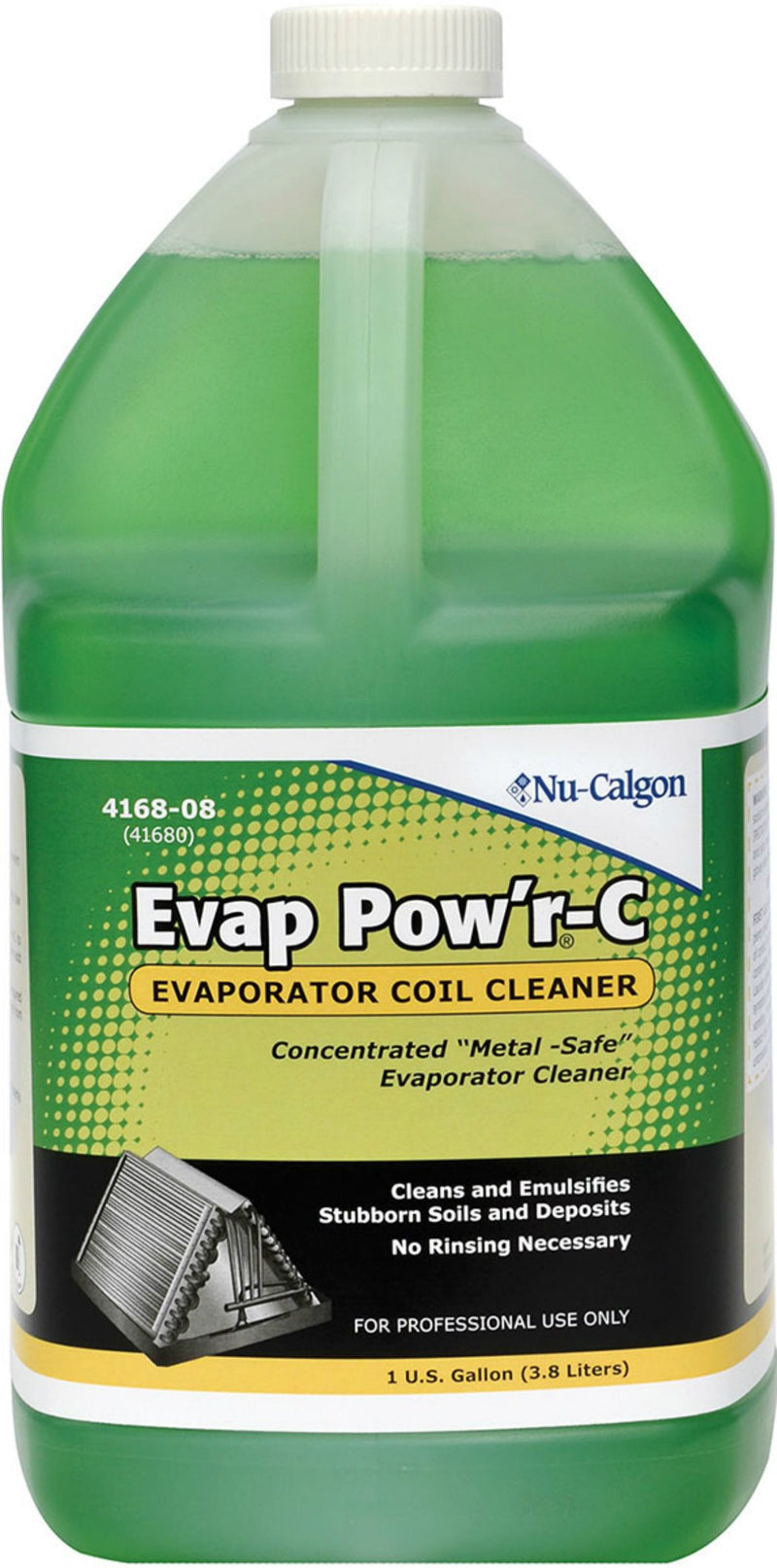 Nu-Calgon 4168-08, Evap. Pow'r, HVAC Coil Cleaner, 1 Gallon