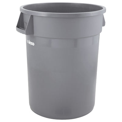 Winco PTC-32G 32 Gallon Large Heavy Duty Trash Can HDPE Gray
