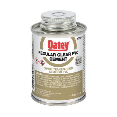 Oatey 5-14, 31012 - Clear PVC Cement - 4 oz, 1/4 Pint