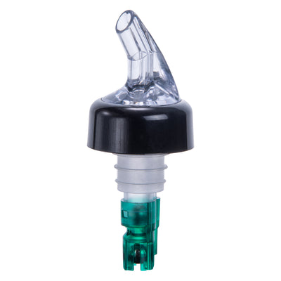 Winco PPA-075 3/4 Oz Liquor Pourer With Black Collar Poly Plastic Clear Spout