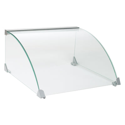 Winco EHDG-11SG 19 Inch Glass Hot Dog Grill Sneeze Guard with Clear Design