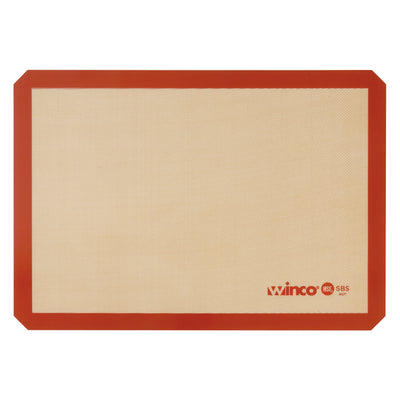 Winco SBS-21 14-7/16 Inch Baking Mat Double-Sided Silicone Red