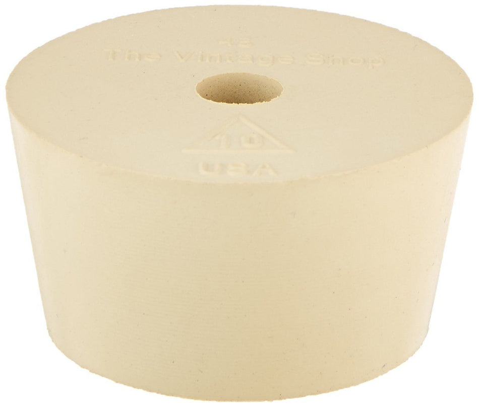 #10 Rubber Stopper with Drilled Hole for Airlock on Glass & Plastic Carboys