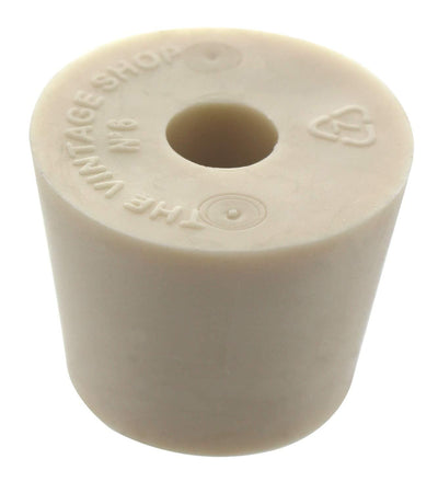 #6 Rubber Stopper for 1 Gallon Jugs with Drilled Hole for Airlock