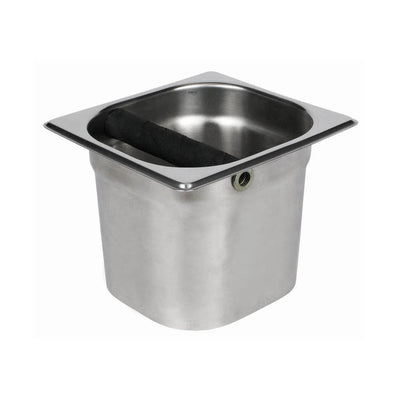 Winco SCD-5 7 Inch Coffee Knock Box 23 Gauge Stainless Steel with Puck Disposal