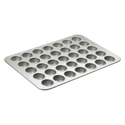 Winco HMF-35T 25 Inch Cupcake Pan 35 Cups 26 Gauge Aluminized Steel with Silicone Glaze