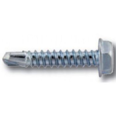 Peco Self-Drilling Screw Type 2 Hex Washer Head Unslotted Steel 8X1/2DP500