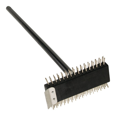 Winco BR-30 8-2/5 Inch Wire Brush Two-Sided Stainless Steel with Steel Handle