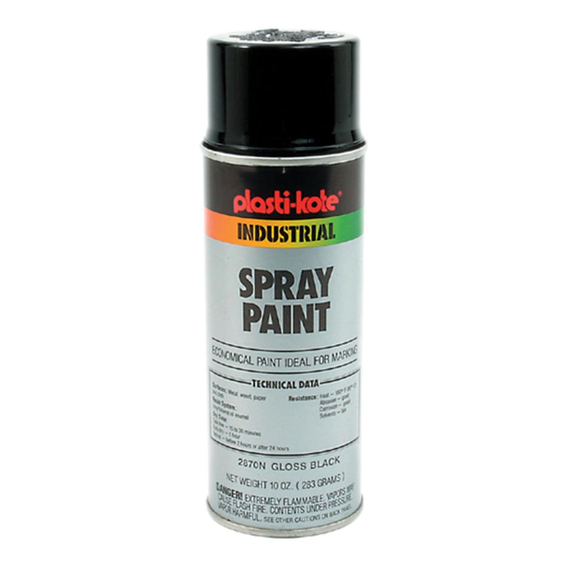 PlastiKote 799-001, Spray Paint, Gloss Black, 12 oz, 10 oz
