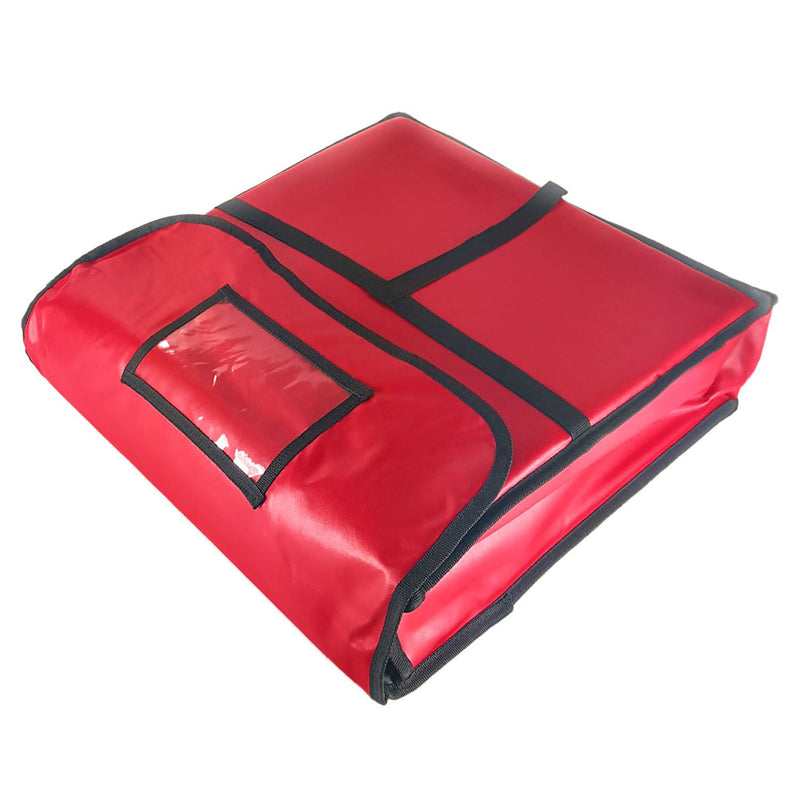 Thunder Group PLPB024 24 Inch Pizza Delivery Bag Holds 2 22 Inch Pizzas Red